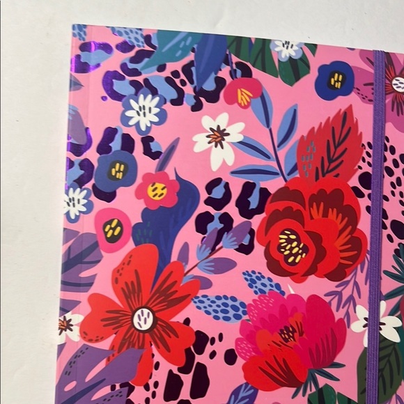 NWT 🌺 Floral Pink Notebook with Elastic Band Journal Girly 🌺 - Picture 16 of 16